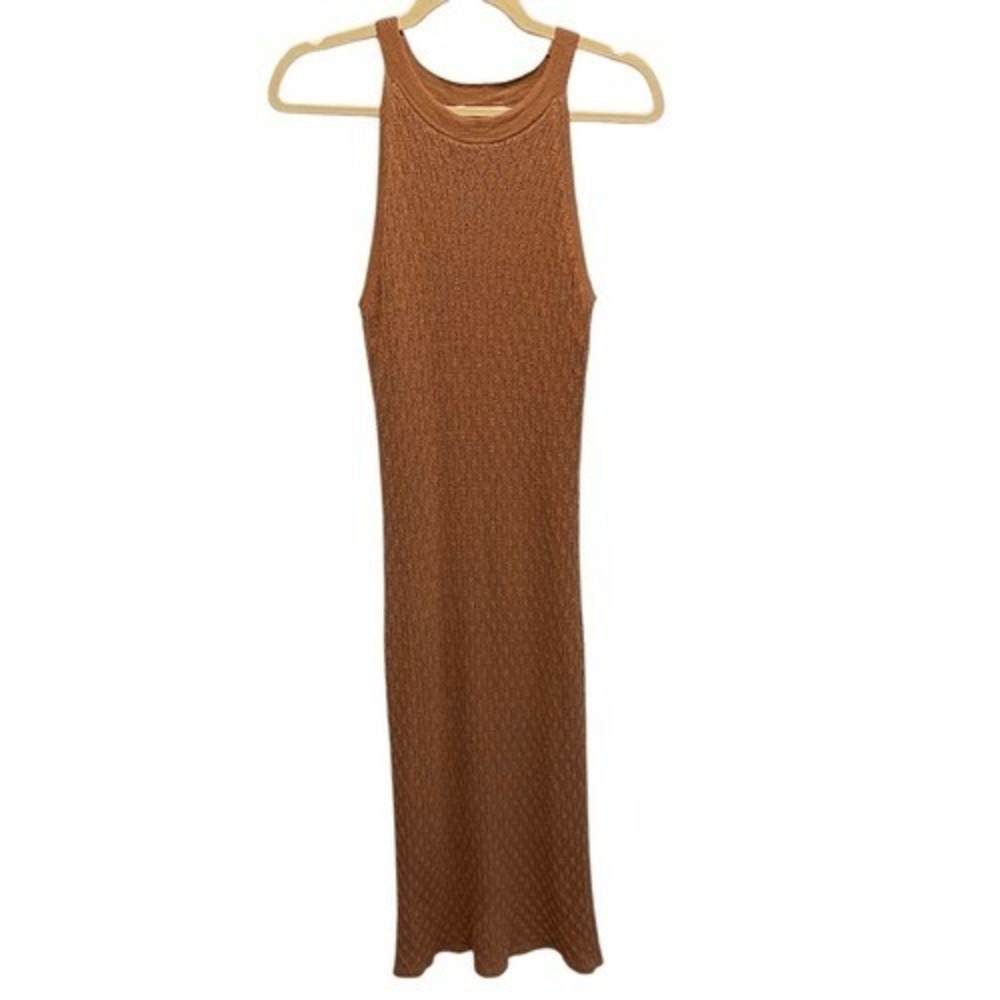 House of Harlow 1960 Rust Knit‎ Midi Dress M Feminine - Picture 2 of 7
